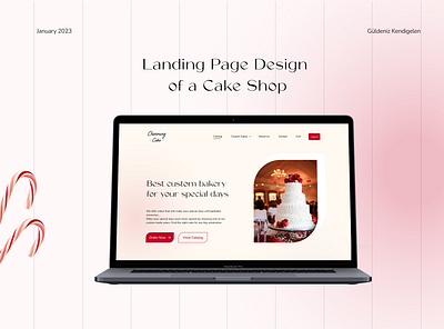 Landing Page Design for a Cake Shop🧁 branding design illustration ui ux