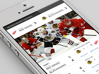 Stanley Cup Series app clean data hockey interface ios iphone minimal mobile series sport stanley cup stats ui