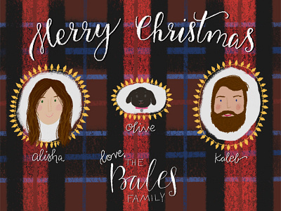 Christmas 2016 christmas family holiday illustration lettering lights plaid procreate