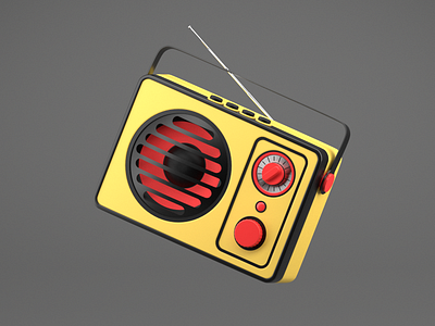 Radio 3d 3dgraphic art blender design illustration ilu radio