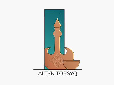 Altyn torsyq design illustration kazahkstan torsyq