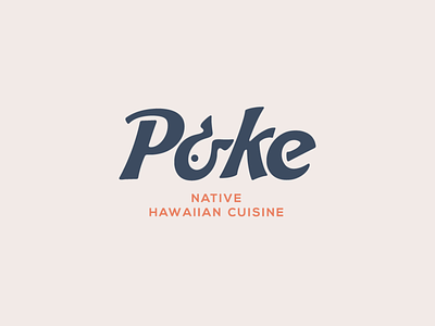Poke fish fishbowl food hawaii logo logotype poke restaurant typogaphy