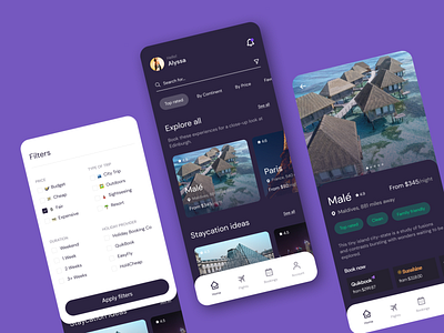 Travel Mobile App - UX UI Concept