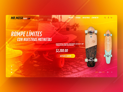 Mr.Mosh Skateshop / eCommerce design e commerce skate ui ux