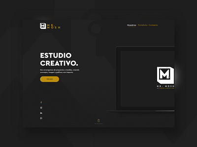 Mr.Mosh Web Design black branding color concept concept design design gold logo projects ui ux web webdesign white work yellow