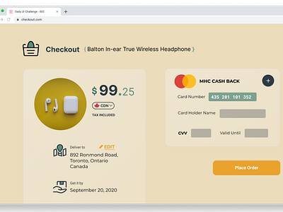 Checkout Page - Daily UI Challenge