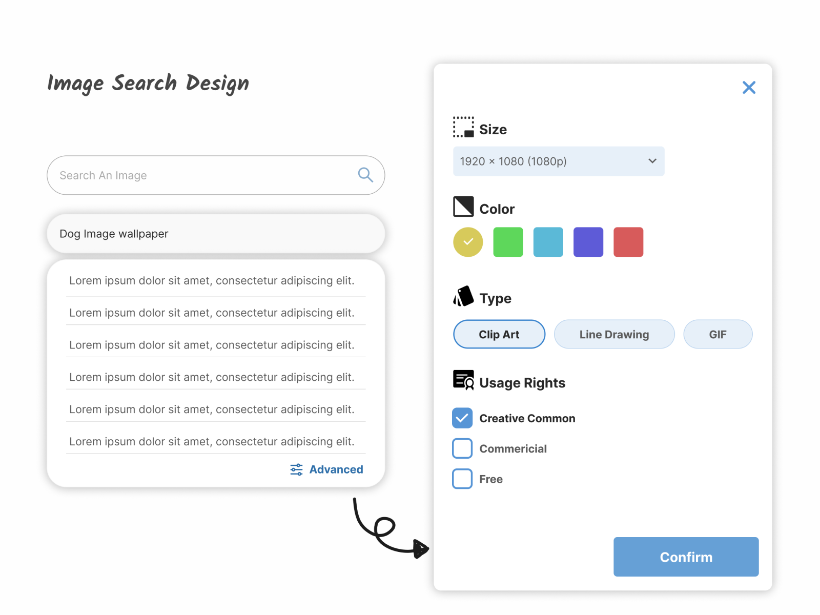 Image Search Design - Daily UI Challenge by Jason Xu on Dribbble