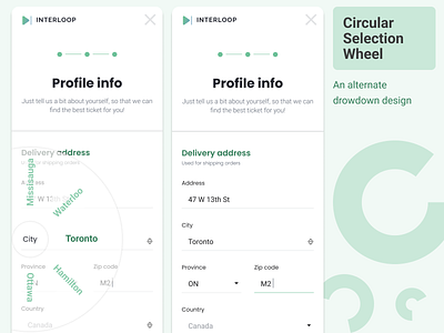 Circular Selection Wheel - Daily UI Challenge component dropdown form menu ui