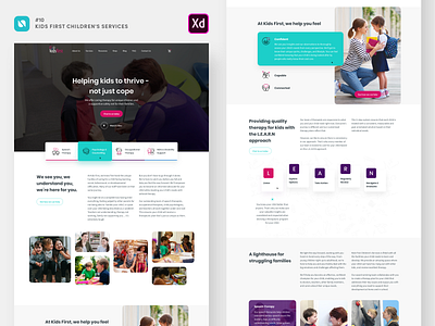 Children's Services Website Design clounote design ecommerce illustration landing page logo mobile design ui ux web design