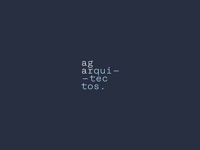 WIP — AGAR Arquitectos logo minimalist typography