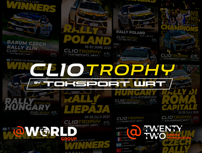 Clio Trophy - Motorsport Social Media Content branding graphic design