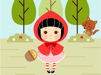 Red ridding hood illustration