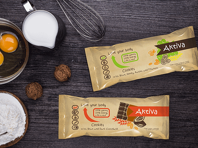 Packaging for cookies Aktive brand new branding cookies healthy packaging sweet