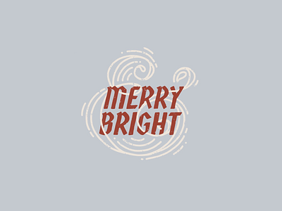Merry & Bright christmas digital painting drawing holiday illustration micron pen pastel sketch
