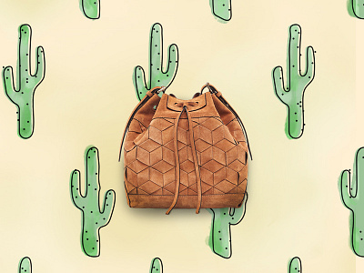 Cacti Pattern for Welden bag cacti cactus color colorful digital painting handbag instagram summer watercolor