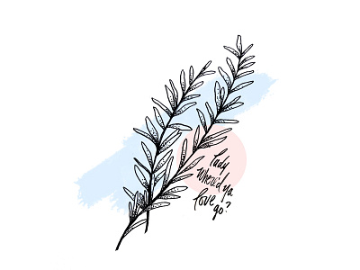 Lil' Sprig digital illustration digital painting floral handlettering lettering micron pen pastel sprig spring