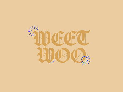Weet Woo blackletter blue handlettering lettering lettering art lettering artist mfm myfavoritemurder pastel typography weetwoo yellow