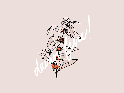 Damn Fine Cup of Coffee (plant) digital illustration digital painting drawing illustration micron pen pastel twin peaks