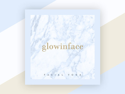 Glowinface Branding branding calm face yoga facial yoga glowinface marble pastel yoga