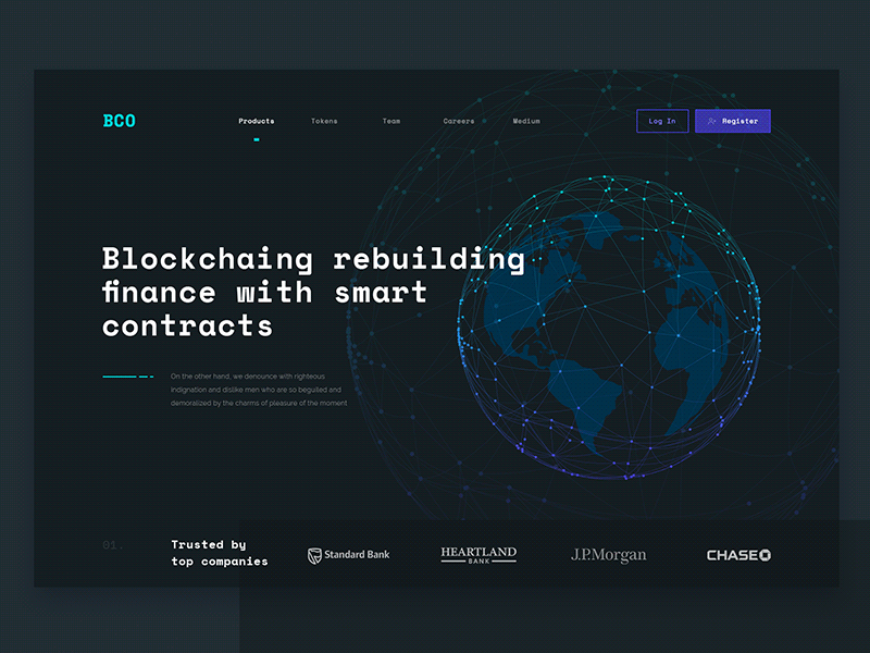 Crypto Landing Page bitcoin blockchain crypto design eth finance fintech ico interface landing page ui webdesign