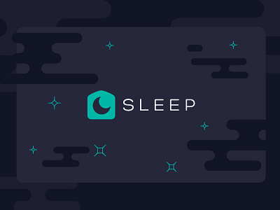 Sleep Branding b2c branding consumer flat house logo modern moon online shop simple symbol