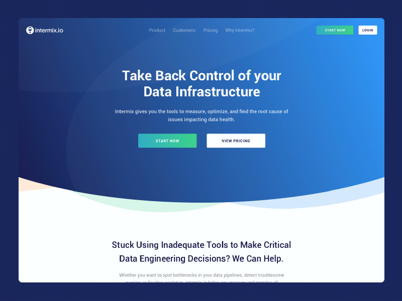 Intermix.io Landing Page