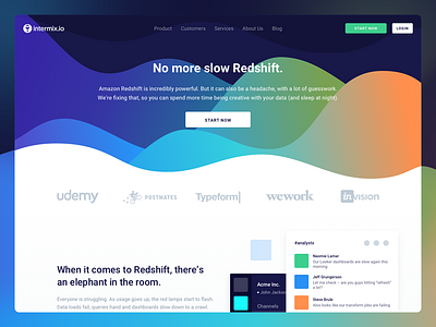 Intermix.io SaaS Homepage Design by Koncepted on Dribbble