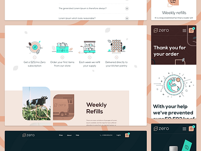 Zero Grocery - Web App Design design designer grocery app grocery shop design grocery shop interface grocery shop ui interface landing page startup zero waste design ui webdesign website design zero zero grocery zero waste