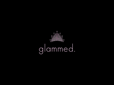 glammed. Logo Design beauty branding cosmetics design esthetician lashes logo make up