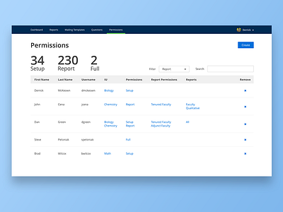 Higher Education Software Permissions prototype ui ux