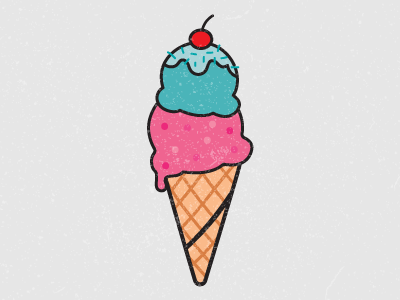 Ice Cream bubble cherry cone cream gum ice sprinkles waffle