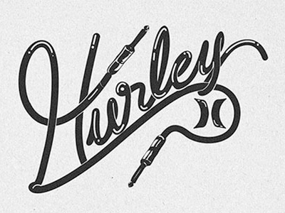 Hurley script action hurley logo skateboarding sports surfing typography