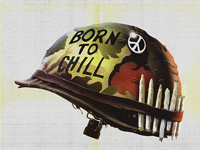 BORN TO CHILL art california design graphic humor illustration remix