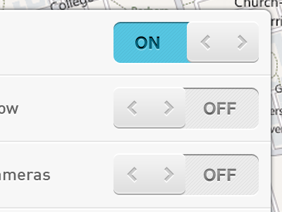 Map Popover with Switch interaction ios ui ux visual design