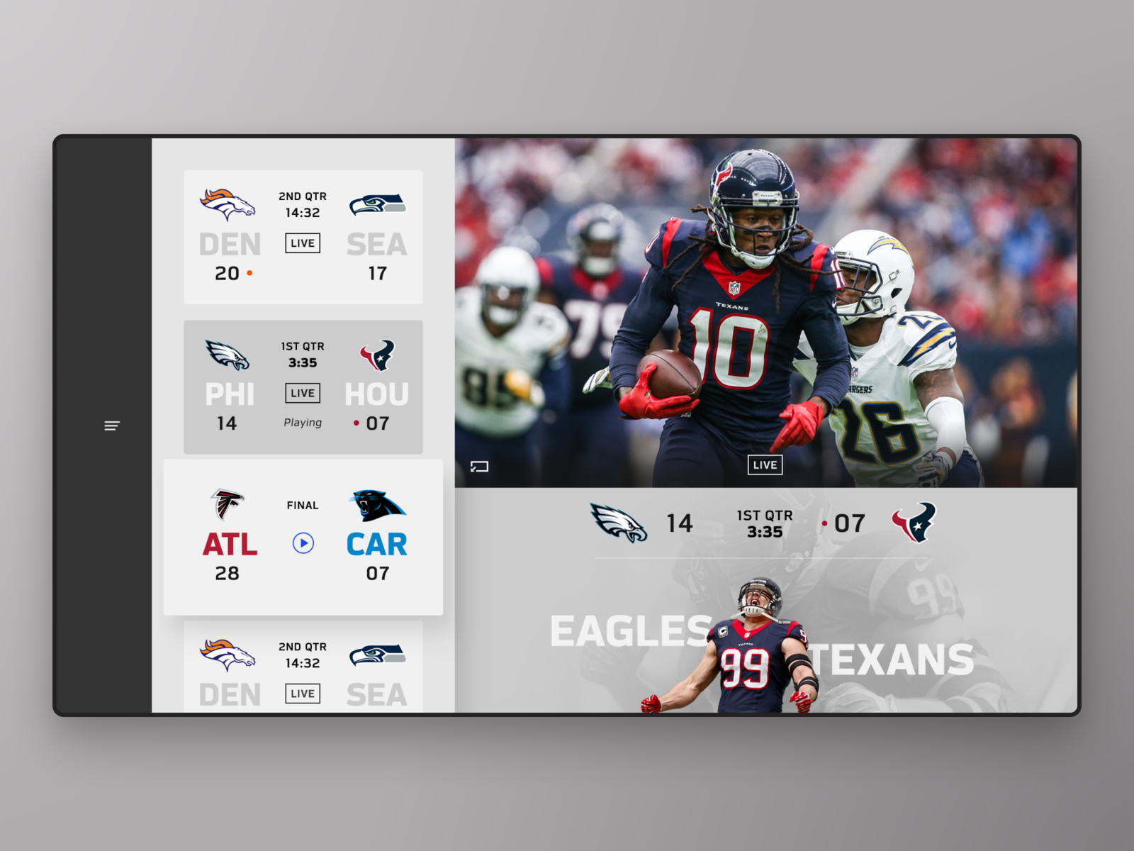 NFL Card  Dribbble