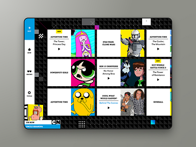 Cartoon Network Concept app cartoon kids app lander mobile tablet tv ui ux video visual design