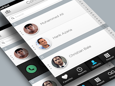 Phone App All Contacts UI app application contacts iphone phone ui ux