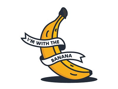 I'm with the banana banana design fruit graphic graphic desgin icon illustration illustrations vector yellow