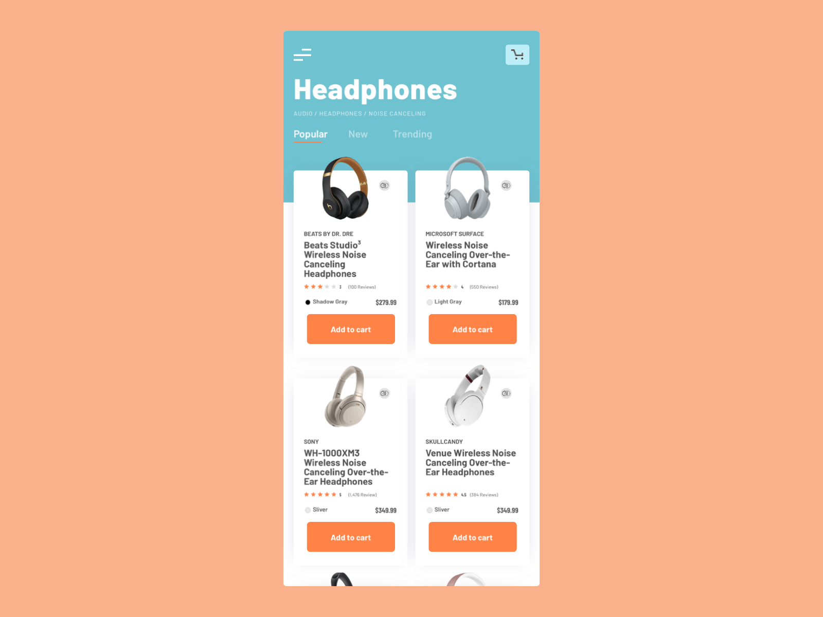 Comparing headphones animation cards comparing design ecommerce headphones illustration interaction mobile ui