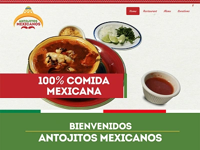 Antojitos Website css food latin logo mexican mexicano red restaurant slider web website wordpress