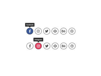 Socialicons Tooltips facebook icon icons social social app social buttons tooltips twitter