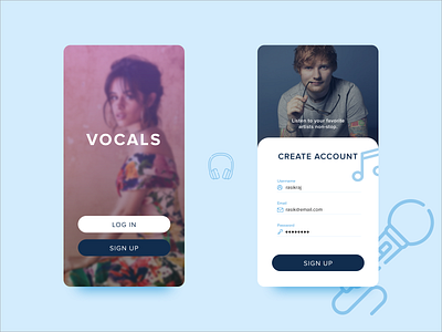 Music App | Sign Up Page by Rasik on Dribbble