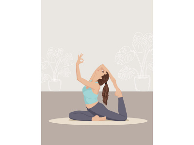 Yoga Poster branding design flyer graphic design illustration portrait poster vector yoga