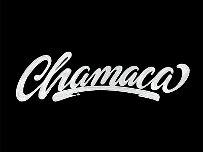 Chamaca calligraphy design handmade lettering logo sketch tipography type
