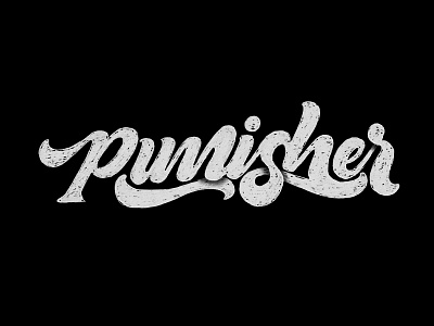 punisher calligraphy design handmade lettering logo sketch tipography type