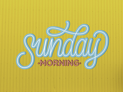sunday calligraphy design handmade lettering logo sketch tipography type