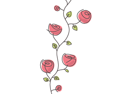 Roses flowers illustration roses