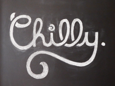 Chilly Chalk chalk hand lettering script typography