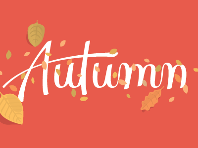 Autumn autumn cursive custom type fall leaf leaves lettering script type typography