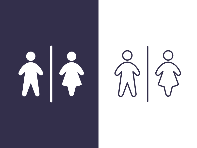 Male/female Icons by Benjamin Hughes on Dribbble